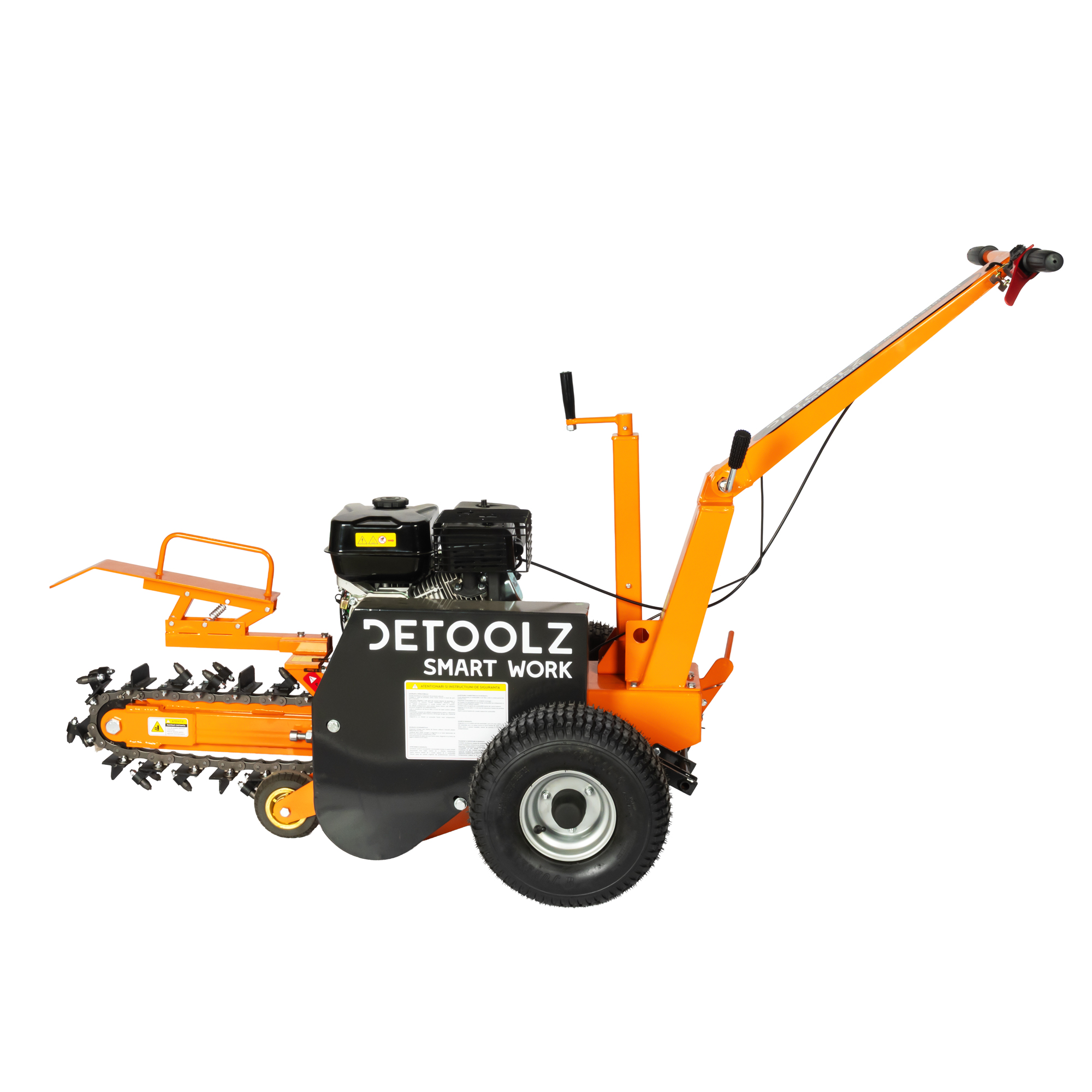 Masina de sapat santuri, Detoolz, 7 CP, 212 CC, benzina 4T, adancime maxima 450 mm